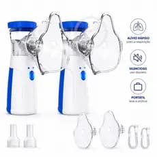 2 Nebulizador Portátil Silencioso Automático Ultrassônico Uso Diário Compacto  para Adulto e Criança