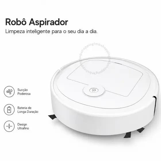 Mini Robô Aspirador Automático Inteligente Casa Prático Recarregável Sem Fio Diario Limpeza Compacto