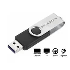 Pen Drive 8GB 16GB 32GB 64GB H'maston USB 2.0 Metal Alta Velocidade Flash Drive