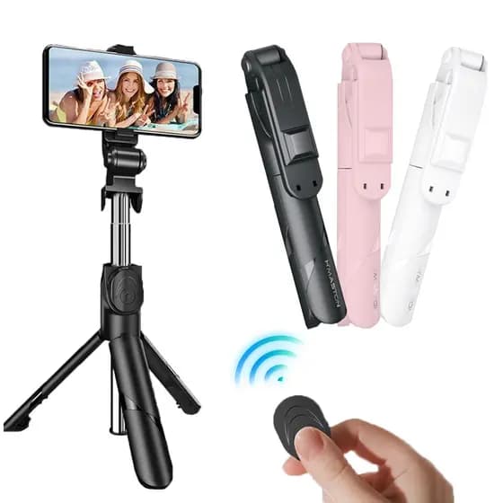 Bastão Pau de Selfie Profissional Retrátil Bluetooth Com Controle Suport Tripé para Celular ZP-004
