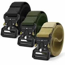 kit 2 Moda Cinto Largo Masculino Nylon Fivela Liga de Zinco e tatico militar MDL02