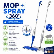Mop Spray Flat Esfregão Vassoura Mãgica Reservatório Limpeza Pratico Remoção Sujeira Madeira Balde