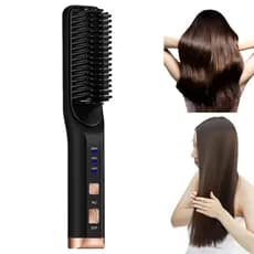 Sem fios Alisadora Bivolt 5 em 1 - Alisa, Hidrata, Modela, Alinha e Anti-Frizz Não danifica o cabelo