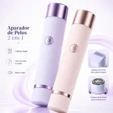 Depilador Elétrico H'maston SM01 2 em 1 Aparador De Pelos Rosto Corpo Portátil