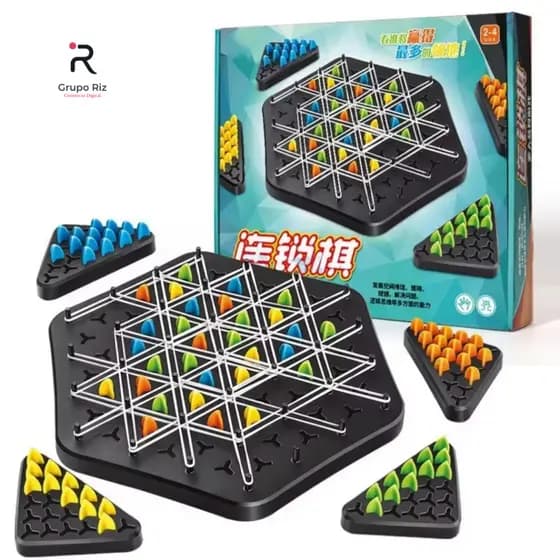 Kit 84 Pcs Brinquedo Geometria Cadeia Xadrez Puzzle Triângulo