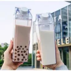 Garrafa De Acrílico Transparente Caixa Portátil Geladeira Leite Suco Bebidas Água 500ml ou1000ml