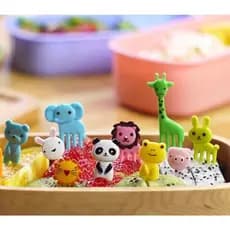 Garfinho Mini Garfo Palitos Para Fruta Petiscos Lancheira Animais Lanche Infantil