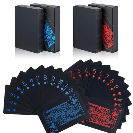 Baralho Black A Prova D'agua - Baralho Preto - Poker Mágica 54 cartas