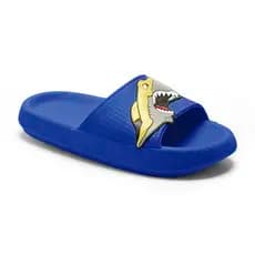 Chinelo Infantil Slide Nuvem Menino Enfeite Tubarão Casual Leve Macio Confortável