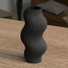 Vaso Moderno Ondulado para Decoração, Sala, Cozinha, Banheiro