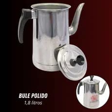 Bule polido 1,8 Litros alumínio - chá café leite multiuso cozinha
