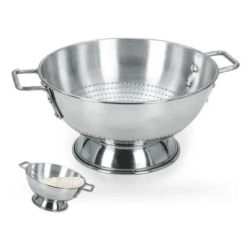 Escorredor Hotel 30 Cm 5 L Pequeno Alumínio Continental Peneira Lava Tudo Cozinha Restaurante Industrial Profissional Ma