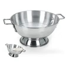 Escorredor Hotel 30 Cm 5 L Pequeno Alumínio Continental Peneira Lava Tudo Cozinha Restaurante Industrial Profissional Ma