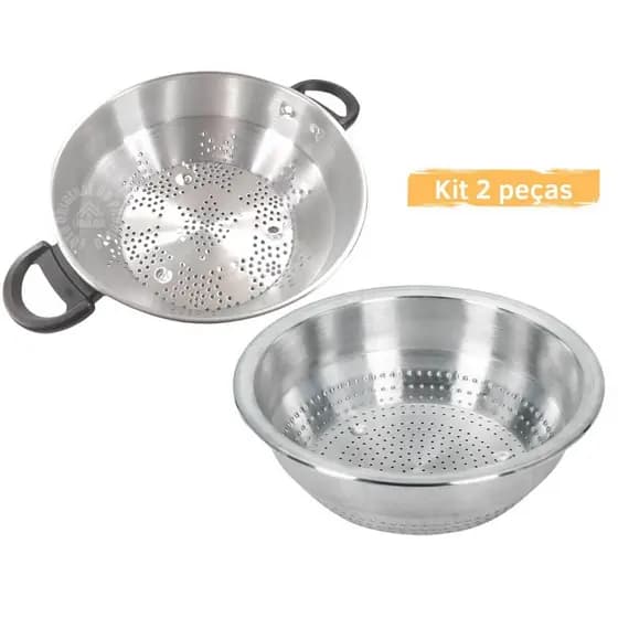 Kit Escorredor de macarrão + escorredor de arroz
