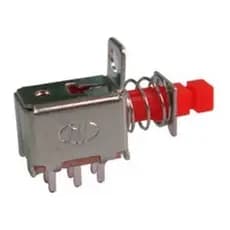 EleTronica - Kit 5 Peças - Chave Tecla Ps-22f01 50vdc 0,5a Sem Trava