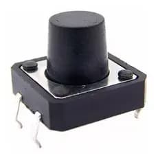 EleTronica - Kit 100 Peças - Chave Tactil 12x12x9,5mm 4t 180 Graus