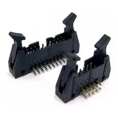 Kit 100 Peças - Conector Header 20p C/ Travas  90 Graus Pci