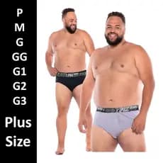 Kit 16 Cuecas Slip Plus Size Tradicional/Normal/Cavada 100% Algodão P Até G9 Grande