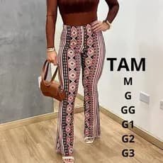 Calça feminino plus size flare estampado boca de sino legging cintura alta bailarina