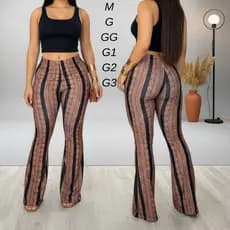 Calça feminino flare plus size legging estampado boca de sino cintura alta bailarina