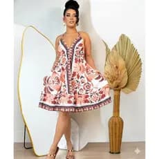 vestido curto femenino moda indiana amarraçao na costas tendencia
