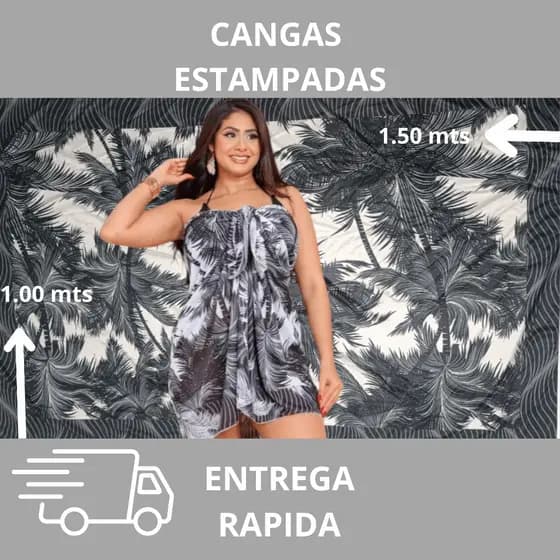 canga de praia estampado