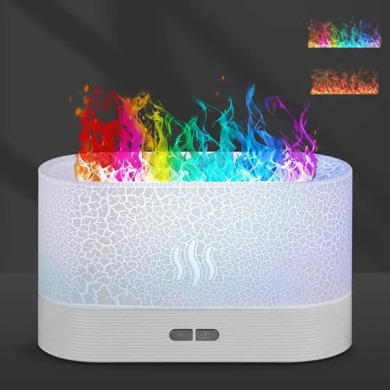 Simulação quarto chama Aroma difusor Desktop doméstico silencioso presente umidificador pequena atmosfera colorida