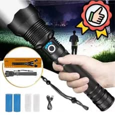 Lanterna Super Potente T9 P90/P50 Tática Forte Potente Sitio Fazenda Acampamento Camping Segurança