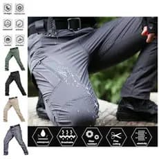Calça Cargo Tática Masculina Extensível Slim Fit À Prova D'água IX7 IX9 Stretch