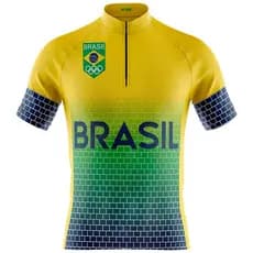 Camisa Ciclismo Camiseta Ciclista Roupa de Ciclismo Masculina Mountain Bike Selecao Brasil