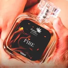 Fire Perfume Intenso p/ Noite 2 Volumes Parfum Amei Cosméticos  33% de essência importada Amadeirado