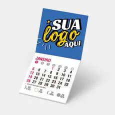 500  Mini Imã de Geladeira com Calendário 2026 5x9,5cm  Mimo para o Cliente  com a sua Logo