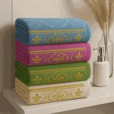 KIT 2 TOALHA DE BANHO LUXO  SECA RAPIDO 100% ALGODÃO 75cm x 140cm