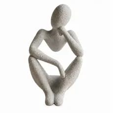 Escultura Pensador Moderna Decorativa para Sala Escritório e Estante