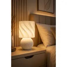 Abajur Ondina LED Decorativo para Quarto Sala Escritório com Lâmpada Inclusa