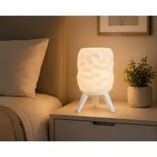 Abajur Prisma LED Decorativo para Quarto Sala Escritório com Lâmpada Inclusa
