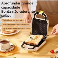 110V Sanduicheira 3 em 1 Gaabor - Waffles, Donuts e Sanduíches Crocantes Rápido M9