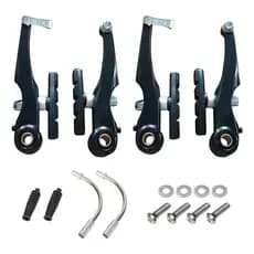 Freio Jogo Tradicional  Bike Bicicleta Kit V-brake Nylon Sapata Orbital Mtb Preto Paco/GTA