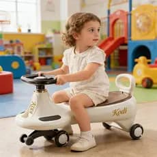 Carrinho Infantil Música 360° com LED, Rodas Silenciosas e Antirrolamento, Suporta 100kg -P23