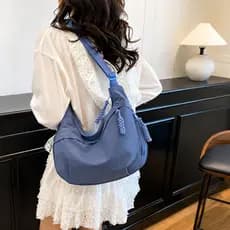 Bolsa Casual Diária Shoulder Transversal Nylon Feminina Crossbody Bolsos