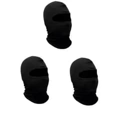 Kit  Touca Bandana Ninja Balaclava Proteção Uv50+ Térmica Cor Preto