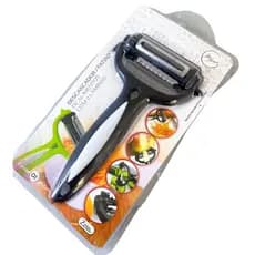 Descascador e Fatiador de Legumes Frutas Premium Multifuncional Com 3 Lâminas Afiadas Aço Inox / Utensílios Cozinha