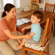 Almofada Assento de Elevação Infantil Impermeável Com Cinto E Ajuste