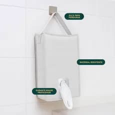 Porta Sacolas Puxa Saco De Pendurar Organizador De Cozinha Lavável Resistente - Branco