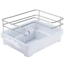 Suporte Porta Condimentos para Cozinha Branco Azeite Vinagre Sal Temperos Utimil