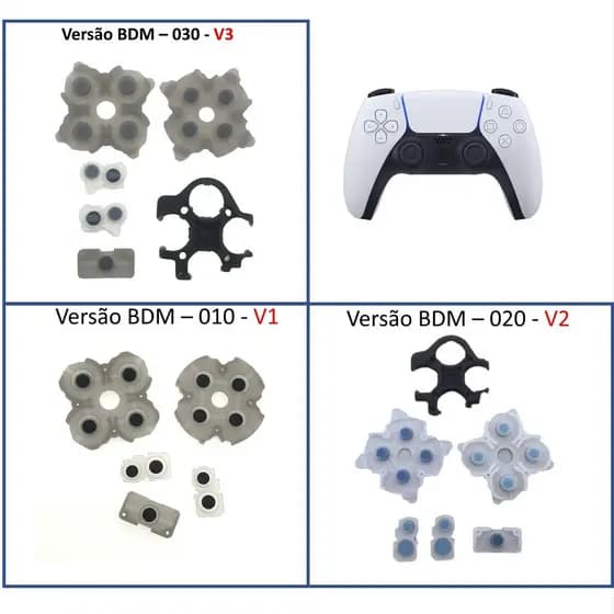 Kit Borrachas Condutivas Reparo Botões Para Controle Ps5