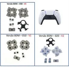 Kit Borrachas Condutivas Reparo Botões Para Controle Ps5