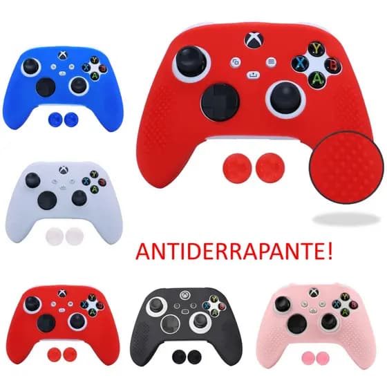 Capa Protetora Silicone Antiderrapante Controle Xbox Series S X + Par Grip