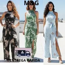 MACACÃO FEMININO LONGO ESTILO BOHO CHIC-MODA FEMININA COM ESTAMPA TROPICAL MODA 2026