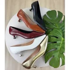Scarpin Salto Baixo 4cm Confortável Elegante Casual Social Trabalho Escritório Sapato Feminino Moda 2026